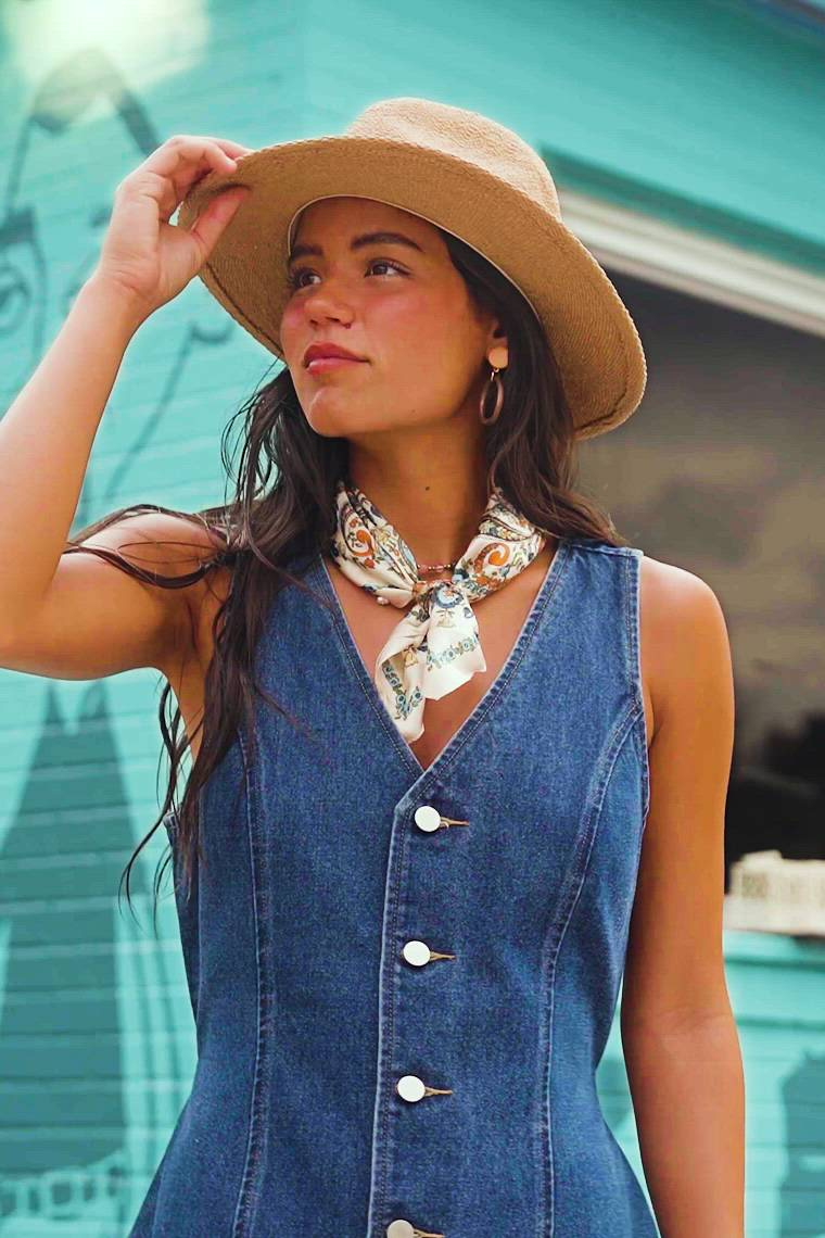 western denim mini dress Coastal Cowgirl Mini Dress - Denim