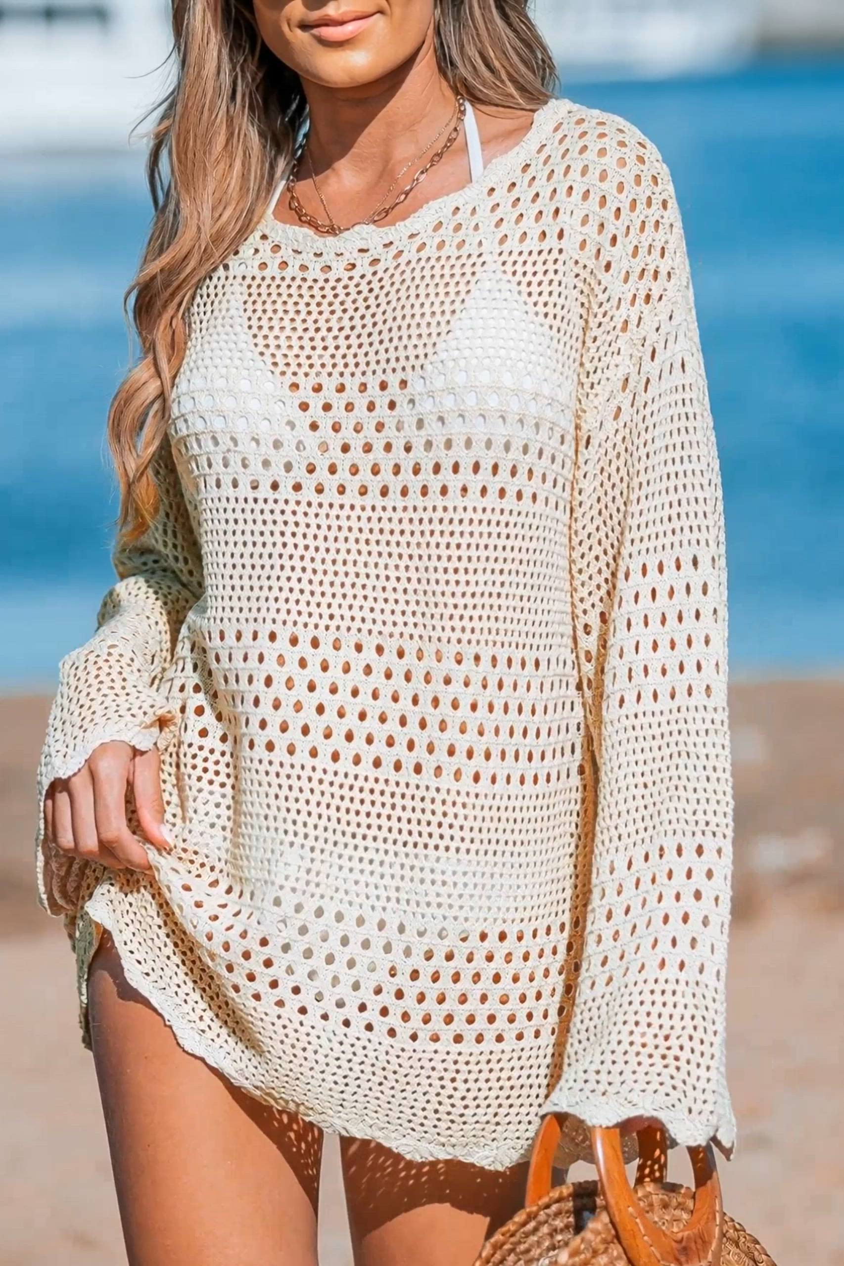 Seaside Whispers Crocheted Cover-Up