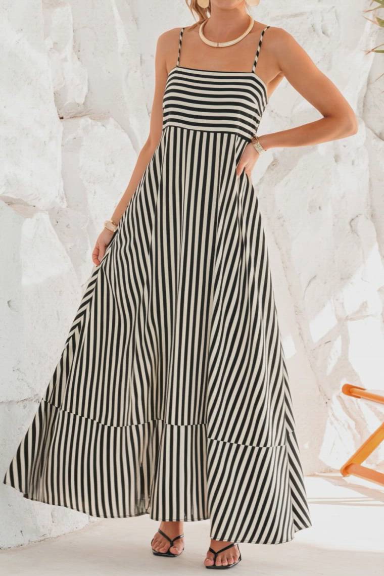 CUPSHE/Subtle Lines ストライプ マキシ ドレス Subtle Lines Striped Maxi Dress